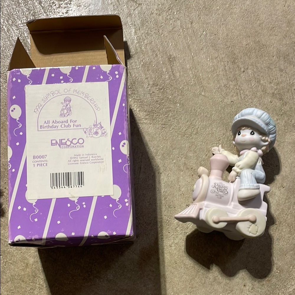 Enesco Pink Figurine - All Aboard for Birthday Club Fun